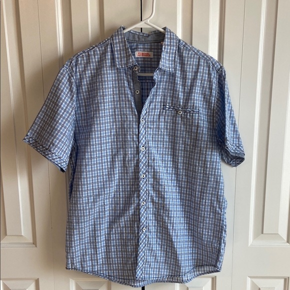Michael Brandon Men's Blue Checkered Casual Shirt - Picture 1 of 5